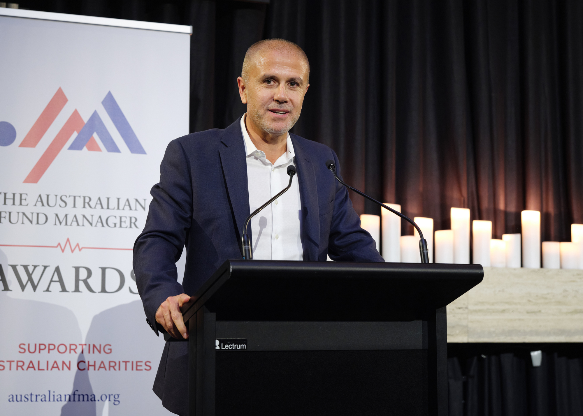 Vinva's Morry Waked at the 2023 Australian Fund Manager Awards