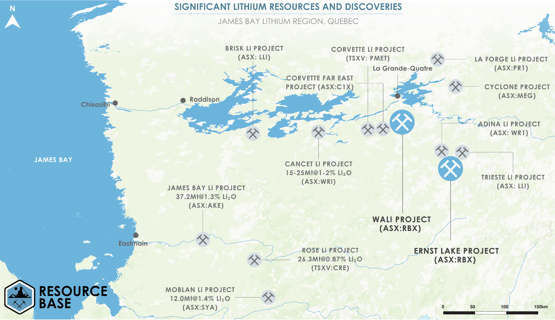 James Bay Project Map(Credit: Resource Base ASX: RBX)