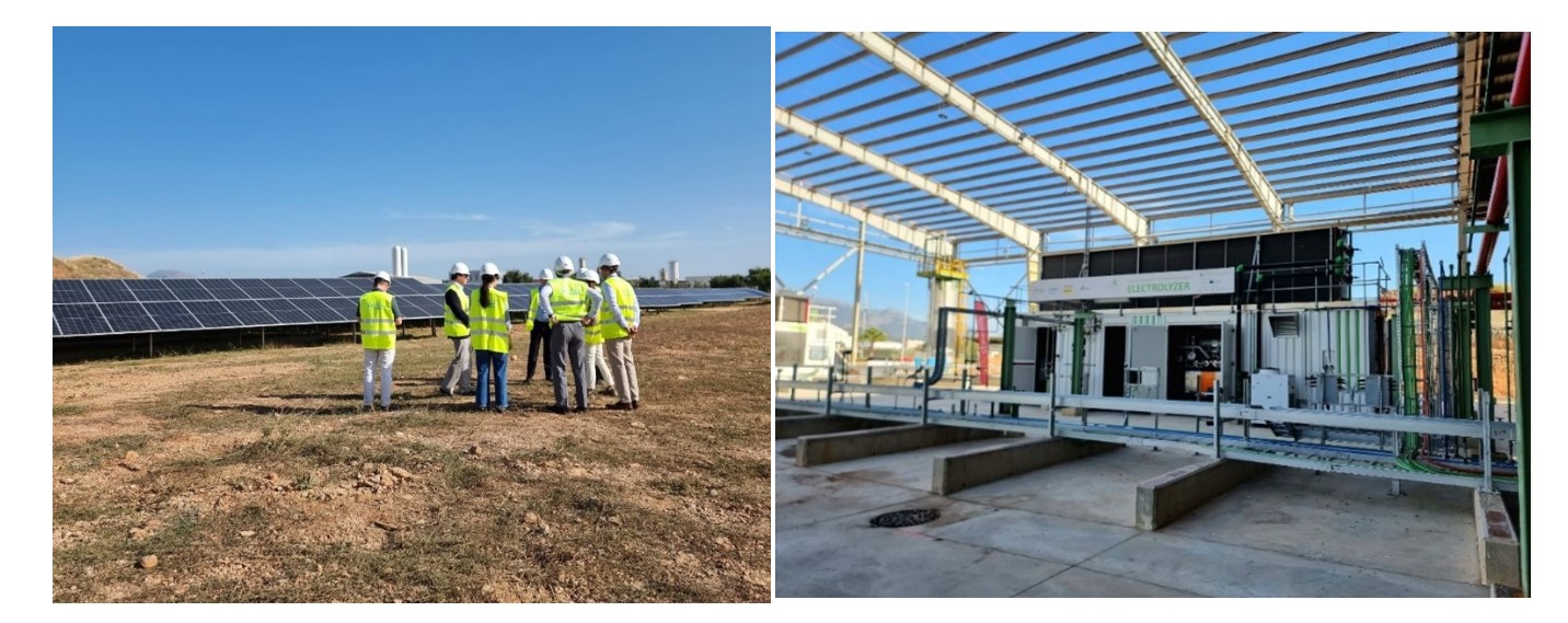 Electrolyser and Solar PV Generation at the Lloseta Green Hydrogen Plant in Mallorca