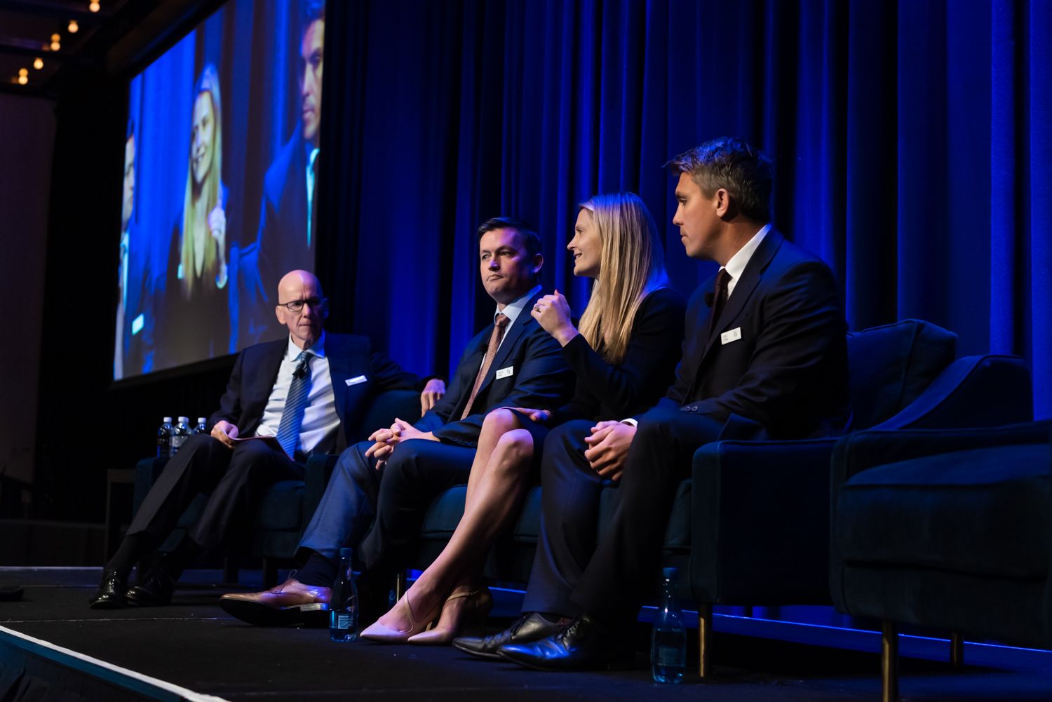 Geoff Wilson with Matthew Haupt, Catriona Burns and Oscar Oberg