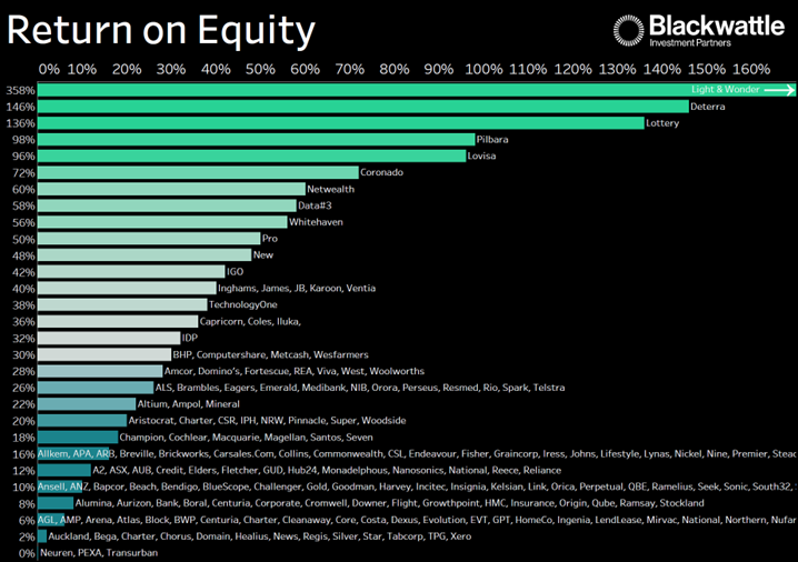 ASX200 Return on Equity (Source: Blackwattle Investment Partners)