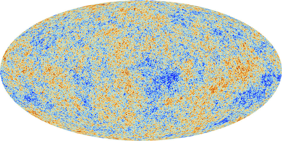 The Universe used to be a hot place, 15 billion years ago. Now it is about three degrees Kelvin, more or less. Image of the Cosmic Microwave Background from the Planck mission (European Space Agency).