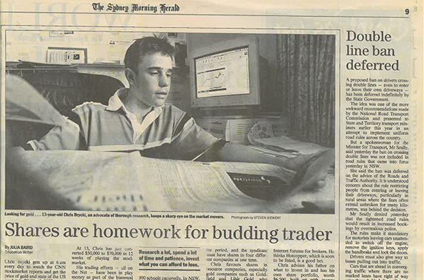 Brycki becomes a local celebrity for his investing skills at just 13. (Source: supplied)