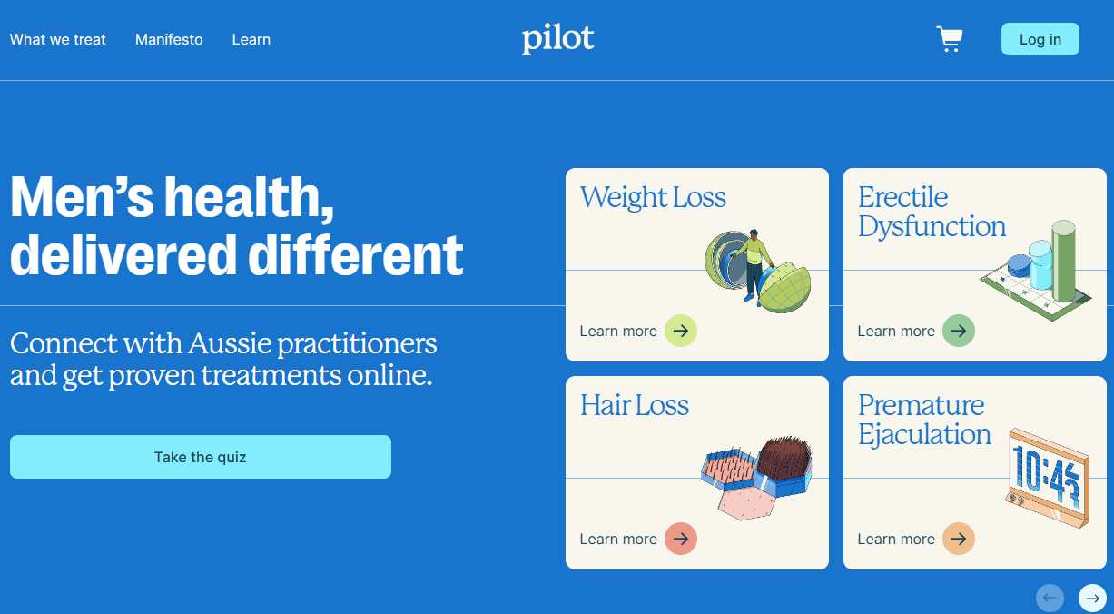 Pilot Online for Mens health - Pilot - Men's Health Treatments Online