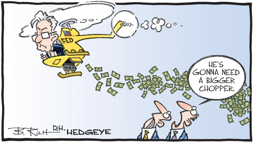 Helicopter money! (Source: Hedgeye)