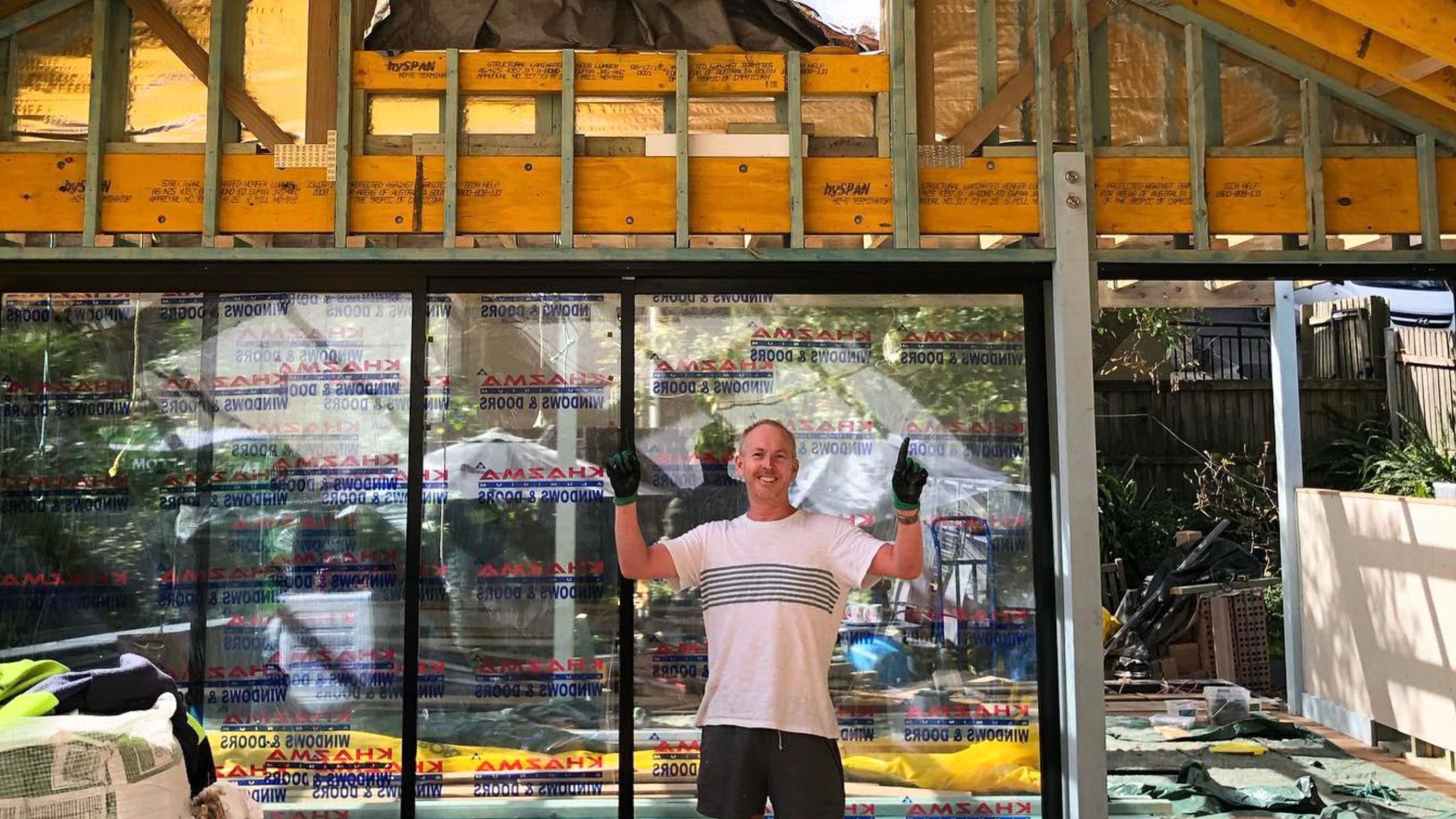 Nathan, mid-renovation of his PPOR/home in Cremorne. (Source: supplied)