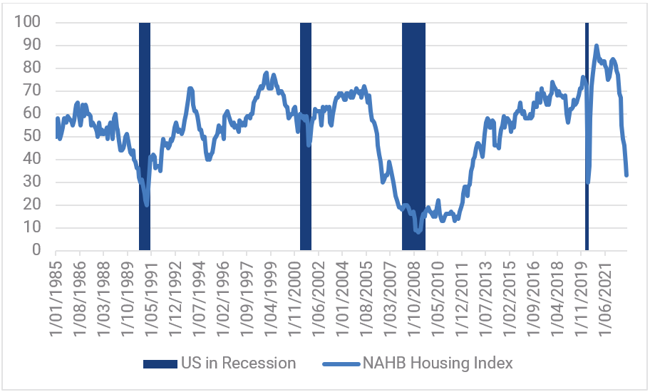 
Chart 10: NAHB Housing Index and US Recession

Source: YarraCM, Bloomberg