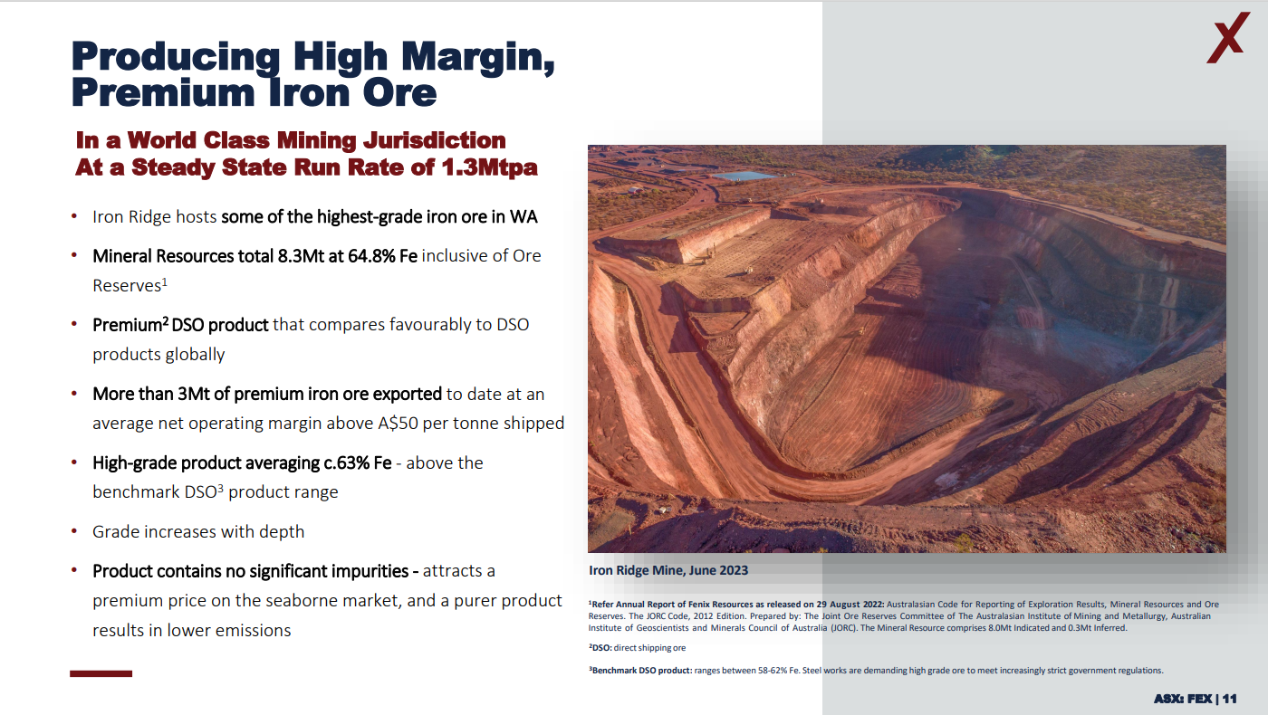 Iron Ridge is high-grade and high-value direct shipping ore but demanded a clear focus on logistics.