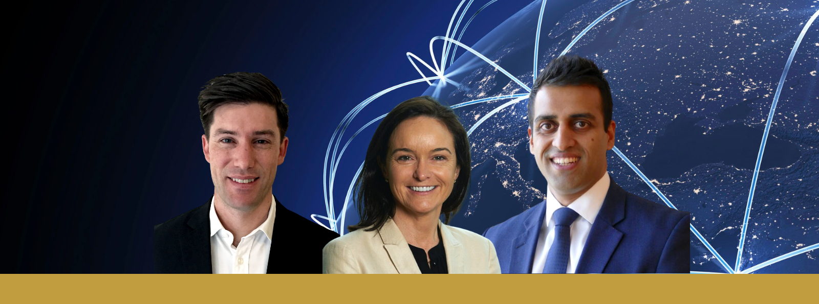 Kathleen Gallagher, StateStreet Global; Cameron Gleeson, BetaShares; and Kanish Chugh, Global X ETFs