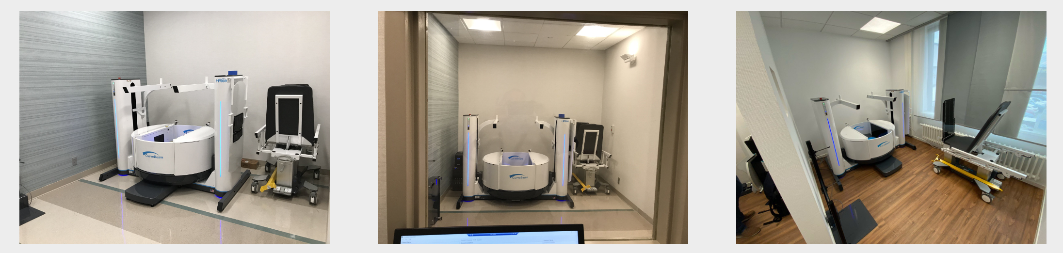 CurveBeam's equipment is designed to fit comfortably inside clinics