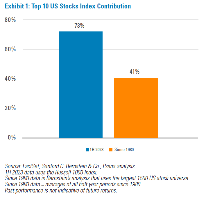 Top 10 US Stocks Index Contribution