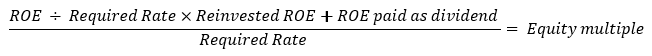 ROE valuation formula 