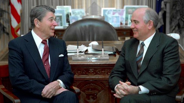 Ronald Reagan and Mikhail Gorbachev helped end Cold War One with disarmament agreements